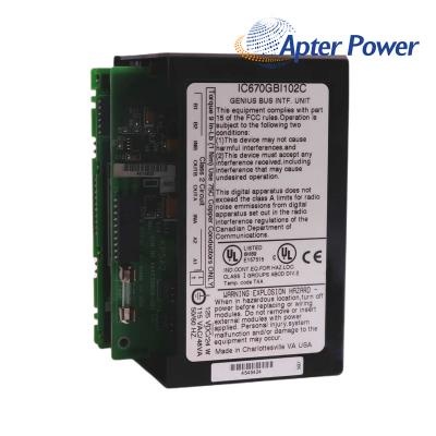 GE IC670GBI102 IC670GBI102C Genius Bus Interface Unit

